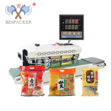 Bespacker 2021 Hot Sale Low Price Automatic Continuous Plastic Food Aluminum Foil Plastic Bag Heat Sealing Machine